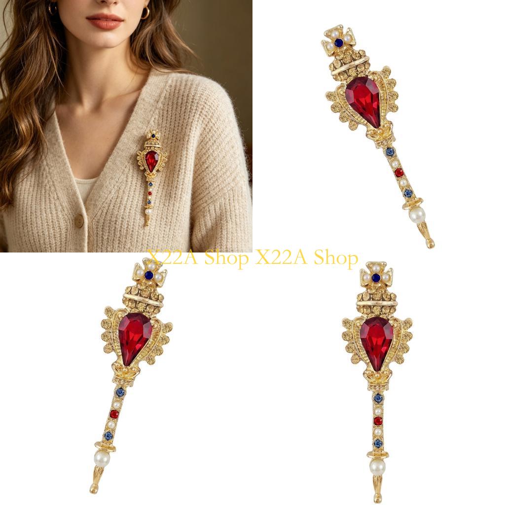 Unique Women'S Formal Wear - Einzigartige Retro-Zauberstab-Brosche mit Perlenakzent, Modeschmuck für