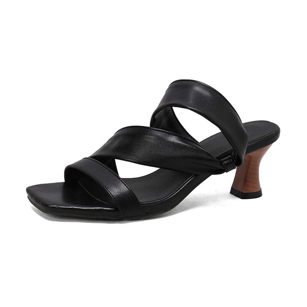 Kitten Heel Women - Übergrößen Damen Slip-on Mule Sandalen Offene