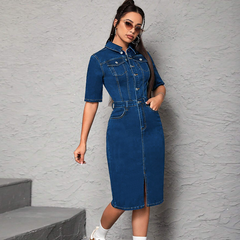 Damen Langes Kleid mit Umlegek – Wrap Dress Work Bewertung und Preis
