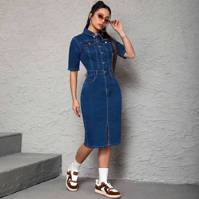 Damen Langes Kleid mit Umlegek – Wrap Dress Work Bewertung und Preis