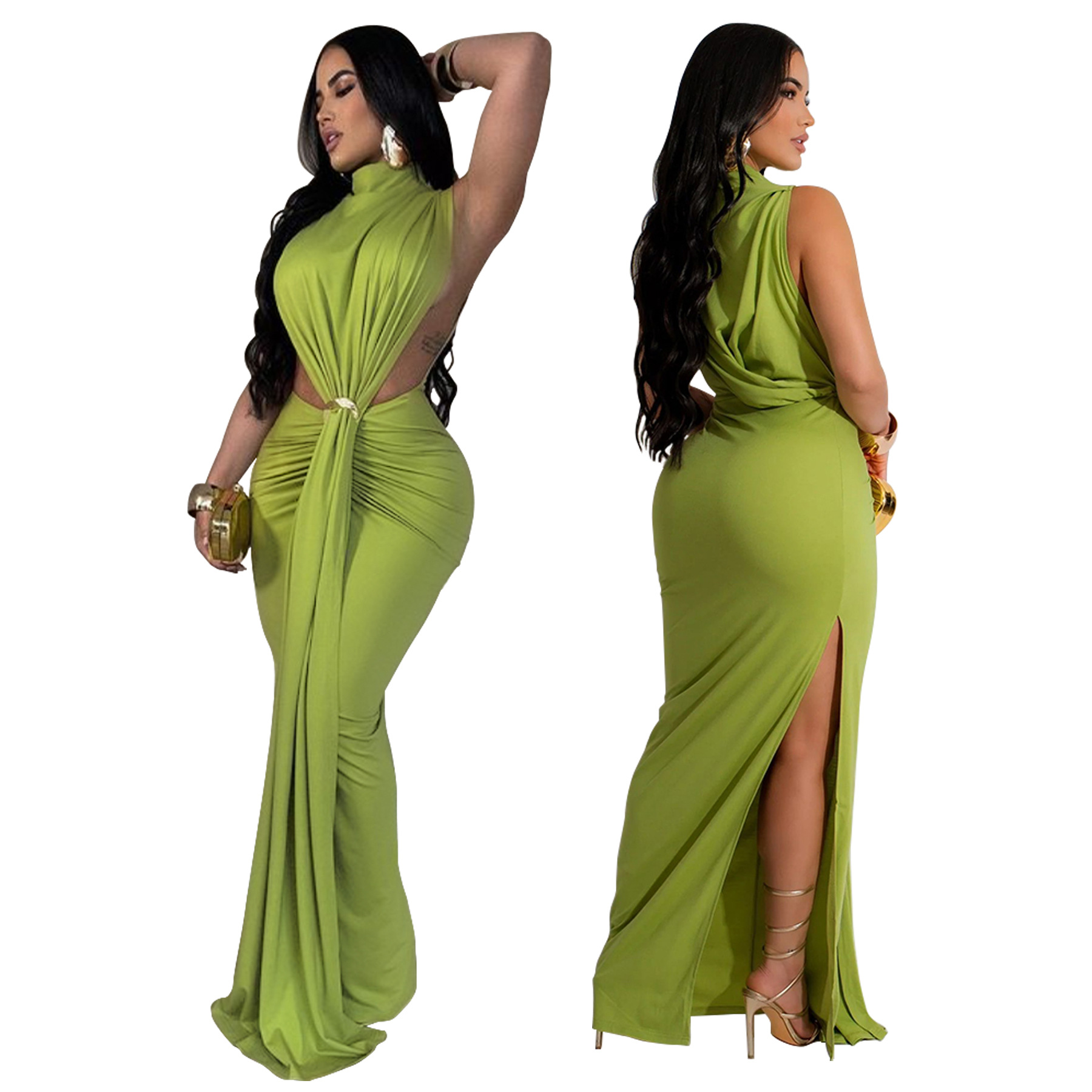 Langes Kleid Damen Abendkleid  – Wrap Dress Work Bewertung und Preis