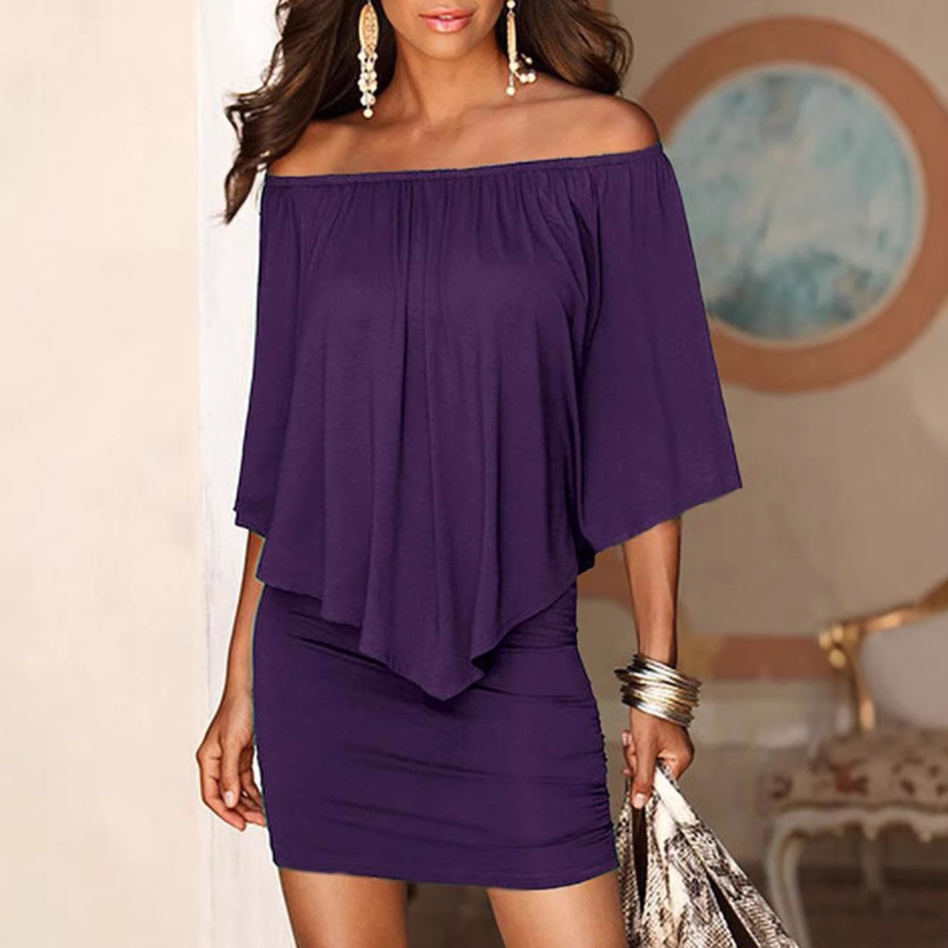 Damenkleid Kurze Kleider Vesti – Wrap Dress Work Bewertung und Preis