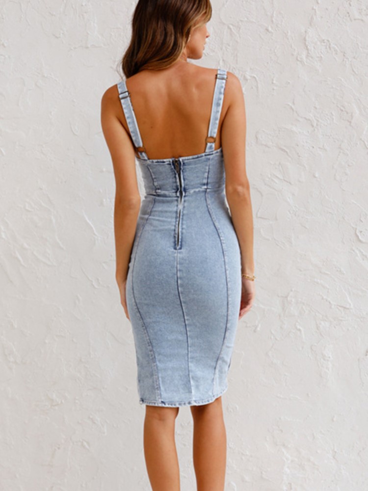 Sommer Neue U Neck Halter Deni – Wrap Dress Work Bewertung und Preis
