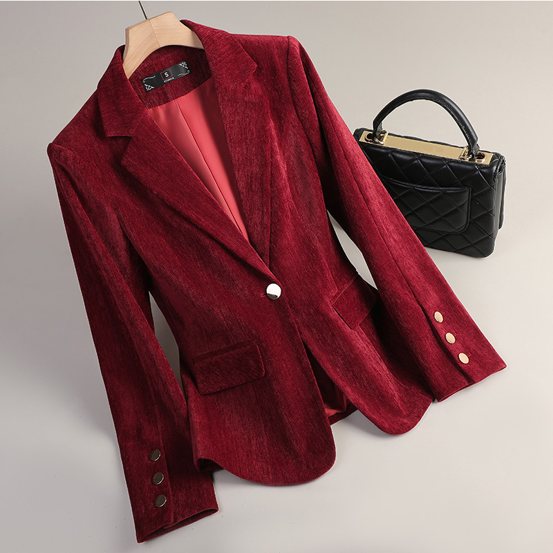 Gelbgoldener Samt-Blazer für D – Yellow Formal Wear Women Bewertung und Preis
