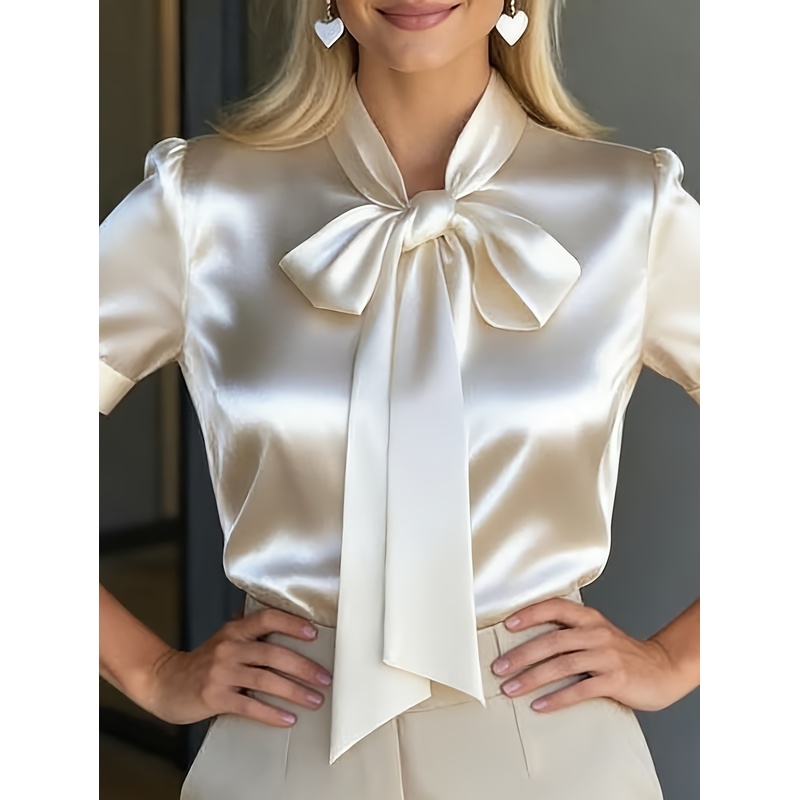 Elegantes Damen-Kurzarmhemd mi – Women Formal Wear With Tie Bewertung und Preis
